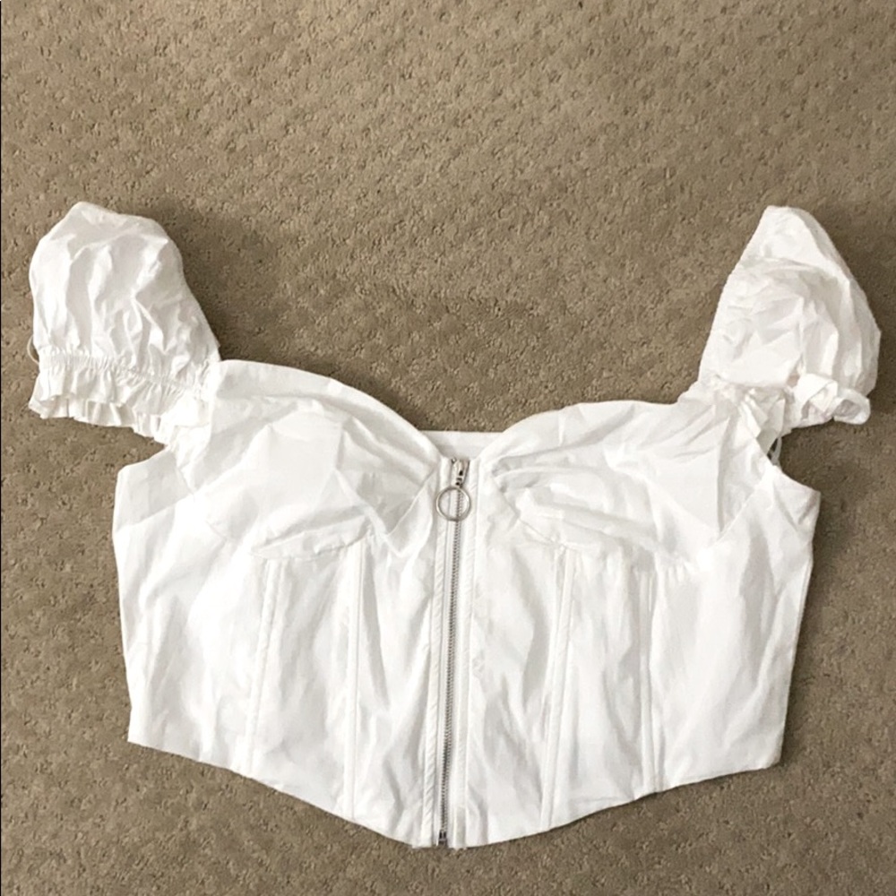 PLT White Corset Top